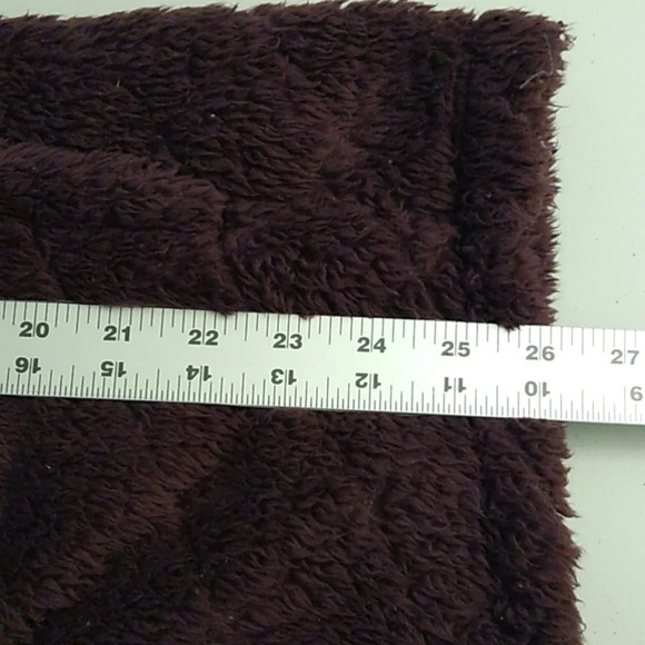 ST. JOHNS BAY ZIP UP TEDDY JACKET WITH CUT DIAMOND PATTERN, PURPLE - Picture 4 of 9